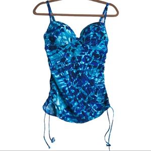 Spanx Blue Tankini Top Love Your Assets M